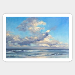 Clouds over Lake Cathie Beach Sticker